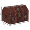 Handmade Pirate Treasure Chest with Latch - Vintage Wooden Storage Trunk and Treasure Box with Hinged Lid - Antique Decorative Storage Box for Pirate-Themed Birthday Party and Keepsakes